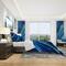 Designart 'Liquid Blue Abstract' Modern & Contemporary Bedding Set - Duvet Cover & Shams